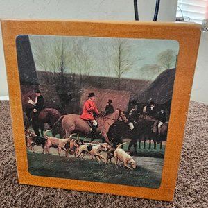 Vintage old solid wood box